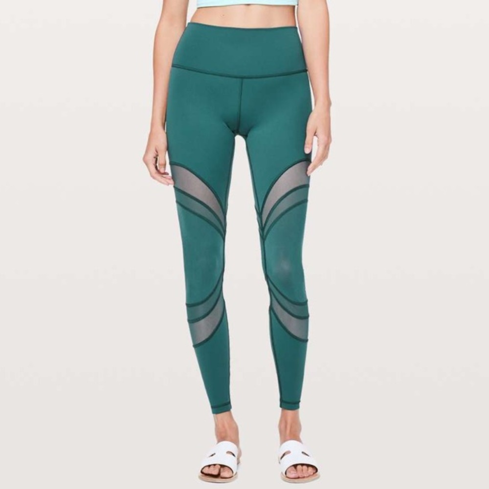 Lululemon Seek The Heat Tight Leggings in Green Jasper